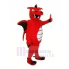 Red Strong Dragon Mascot Costumes Cartoon