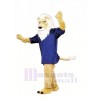 Brown Lion with Blue T-shirt Mascot Costumes Adult