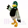 Green Furry Duck Mascot Costumes Cartoon