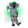 Koala with Green Hat Mascot Costumes Animal