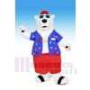 Cool Polar Bear with Glasses Mascot Costumes Animal	