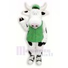 Cute Cow with Green Vest Mascot Costumes Cartoon