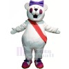 Funny Bear with Purple Bowknot Mascot Costumes