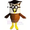 Erudite Owl with Glasses Mascot Costumes Animal	