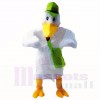 Stork with Green Hat Mascot Costumes Cartoon