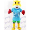 Tiger In Blue Clothes Animal Adult Mascot Costume