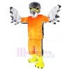 Sports Gray Eagle Hawk Mascot Costume Animal
