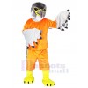 Sports Gray Eagle Hawk Mascot Costume Animal