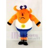 Orange Monster with Long Ears Mascot Costume School