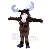 Smiling Black Moose Mascot Costumes Cartoon