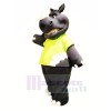 Strong  Rhino with Big Mouth Mascot Costumes Adult