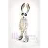 Smiling Bunny with Long Ears Mascot Costumes Cartoon