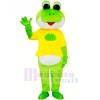 Frog with Yellow T-shirt Mascot Costumes