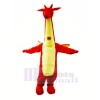 Red Slim Dragon Mascot Costumes Cartoon