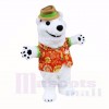 White Friendly Lightweight Polar Bear Mascot Costumes Cartoon