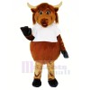 Furry Brown Cow Mascot Costumes Adult	