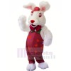 White Rabbit with Red Nose Mascot Costumes Animal