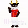 Friendly Lightweight Cow with Red Shirt Mascot Costumes School