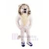 Fierce White Lion Mascot Costumes Adult	