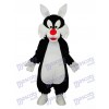 White Mouth Wolf Mascot Adult Costume