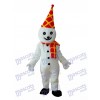 Snowman in Colorful Birthday Hat Mascot Adult Costume