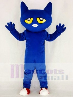 Funny Blue Pete Cat Mascot Costume School