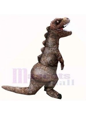 Dark Brown Tyrannosaurus T-Rex Dinosaur Inflatable Costume Halloween Xmas for Adult