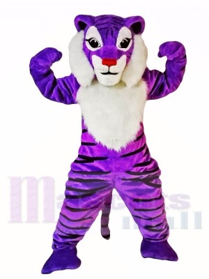 Purple Tiger Mascot Costumes 