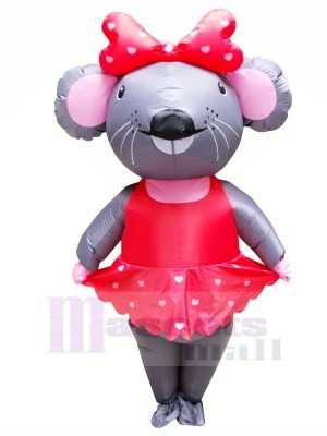 Mrs. Mouse with Red Dress Inflatable Mascot Costumes Cartoon