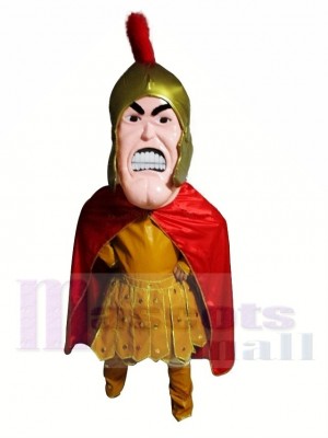 Yellow Trojan Spartan Mascot Costume 
