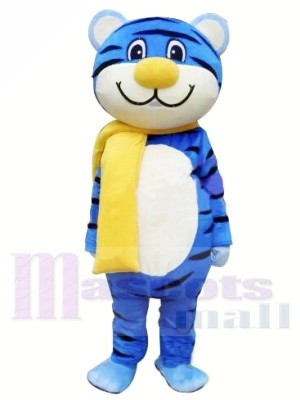 Blue Tiger Mascot Costume Free Shipping 