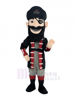 Cool Blackbeard Pirate Mascot Costume People