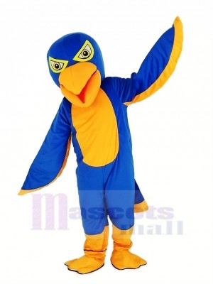 Royal Blue and Orange Falcon Mascot Costume Animal