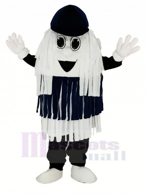 Blue & White Car Wash Cleaning Brush Mascot Costume