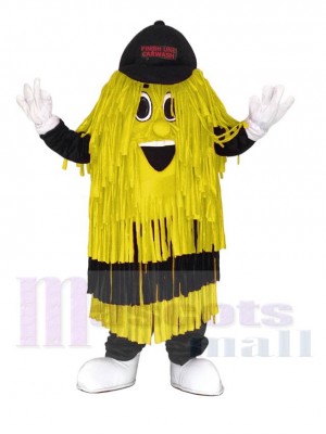 Yellow Car Wash Cleaning Brush Mascot Costume