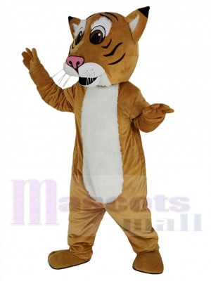 Bobcat Mascot Costume Animal with Pink Nose