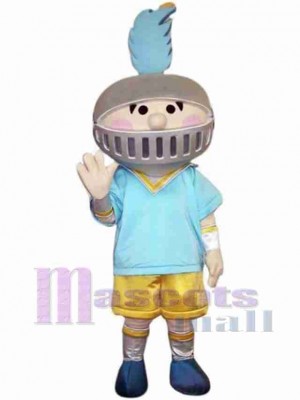 Flat-Headed Knight Boy Mascot Costume