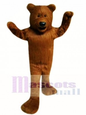 High Quality Hairy Brown Bear Mascot Costume