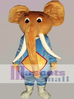 Coffee Elephant Mascot Costume Cartoon