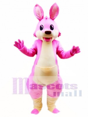 Pink Cartoon Kangaroo Mascot Costume