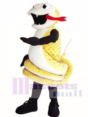 Golden Cobra Snake Mascot Costume