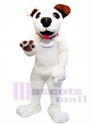 Cute White Dog Mascot Costume