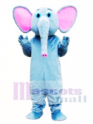 Pink Ear Grey Elephant Mascot Costume