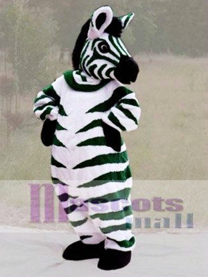 Green Zebra Mascot Costume