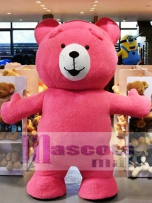 Cute Red Teddy Bear Mascot Costume Animal Costume