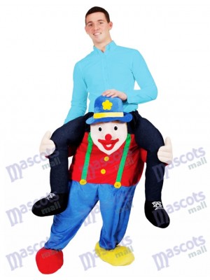 Carry Me Illusion Costume Piggy Back Circus Clown Mascot Costume Ride On Me Funny Fancy Dress