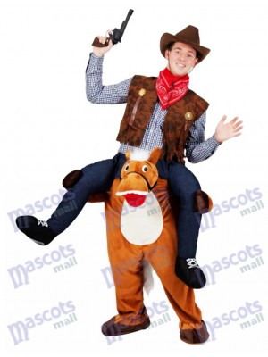 Wild Western Horse Carry Me Piggy Back Mascot Fancy Dress Farm Cowboy Costume