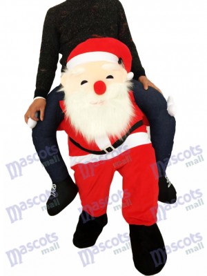 Piggyback Santa Claus Carry Me Ride Father Christmas Mascot Costume