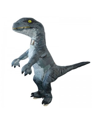 Velociraptor Dinosaur Inflatable Costume Halloween Xmas Cosplay Costume for Adult