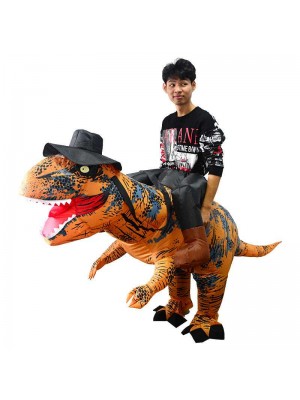 New T-Rex Tyrannosaurus Dinosaur Carry me Ride on Inflatable Costume for Adult 